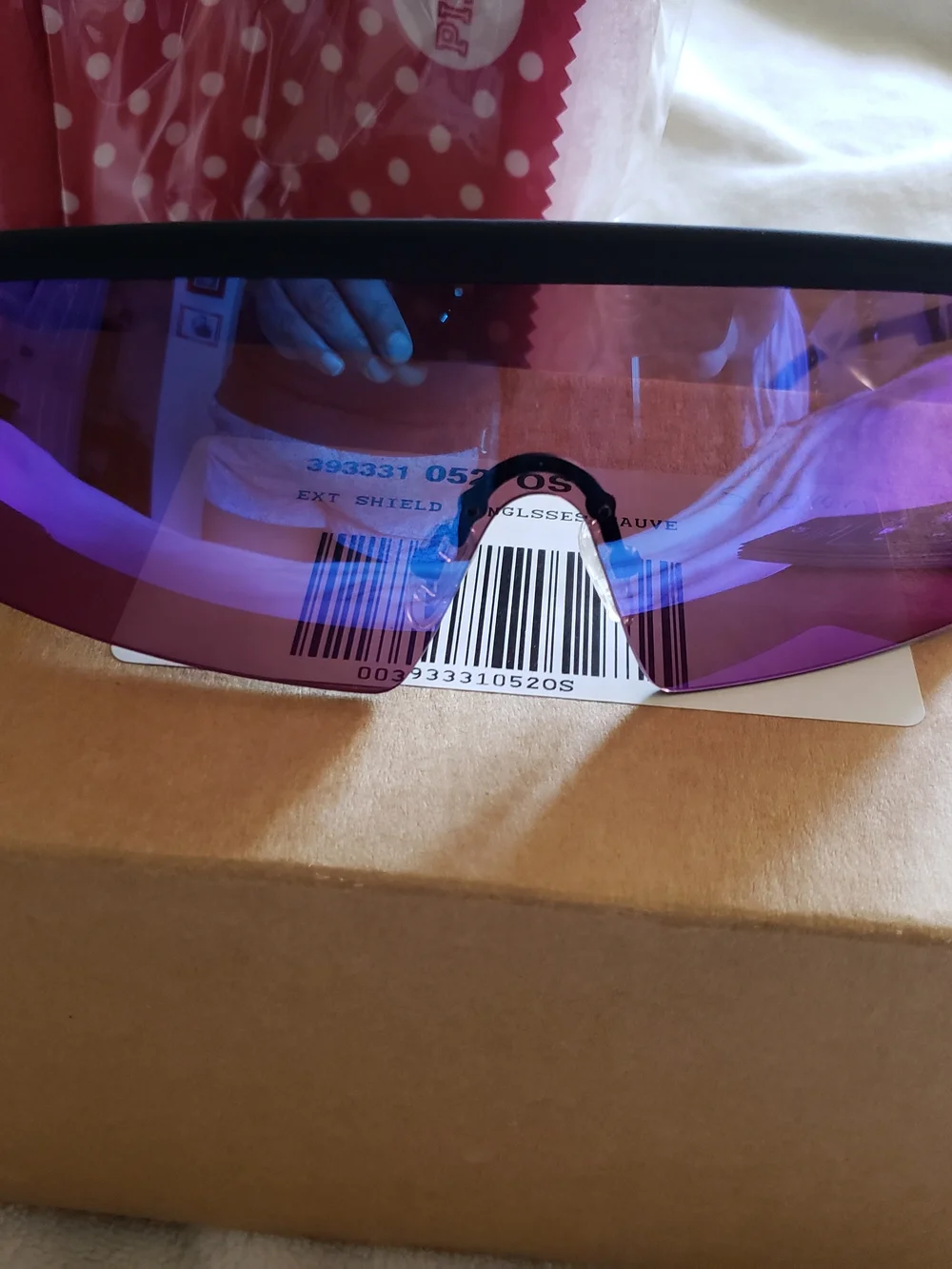 Pink Wraparound Shield  Sunglasses for women